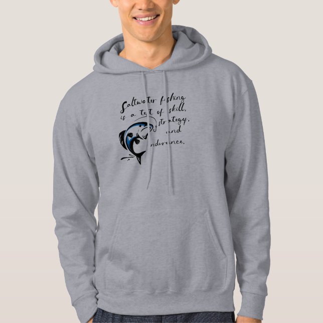 Saltvattenfiske. Hoodie (Framsida)