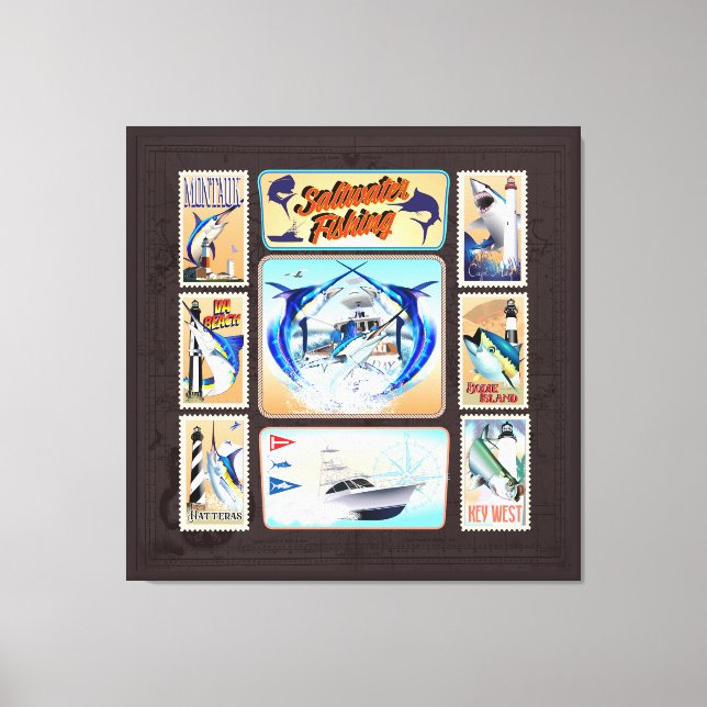 Saltvattensfyrar Canvastryck (Framsida)