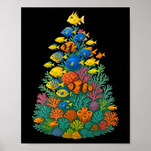 Saltwater Aquarium Julgran Poster