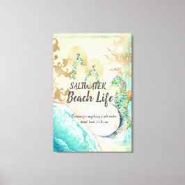 Saltwater Beach Life Seahorse Canvastryck