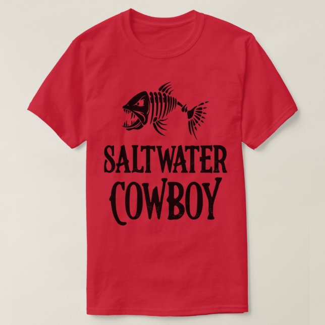 Saltwater Cowboyfiske T Shirt (Design framsida)