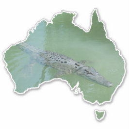 Saltwater Crocodile Croc Australia Shape Klistermärken