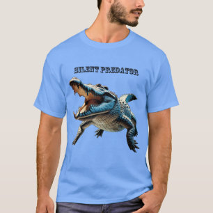 Saltwater Crokodile Underwater with Open Mouth URM T Shirt