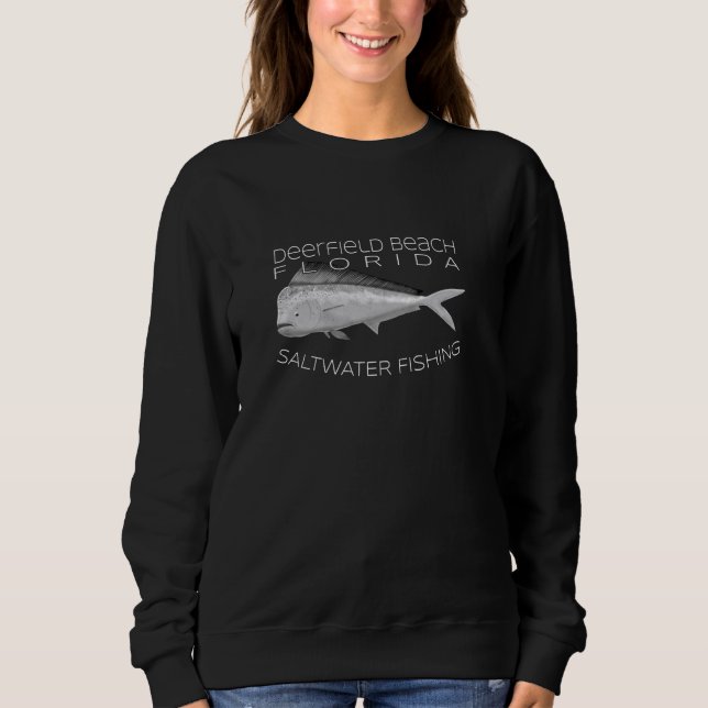 Saltwater Deep Sea Fishing Deerfield Beach Florida T Shirt (Framsida)