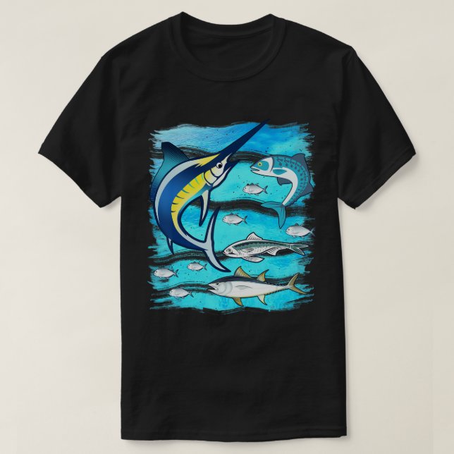Saltwater Fish Swordfish Mahi Tuna Kingfing Atlant T Shirt (Design framsida)