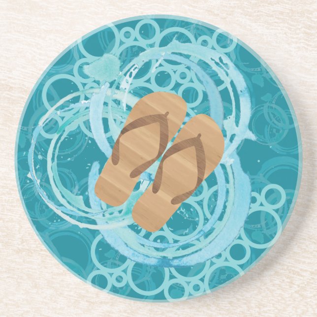 Saltwater Sandals SandstoneCoaster Underlägg (Framsidan)