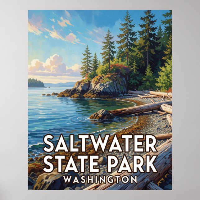 Saltwater State Park — Washington Poster (Framsidan)