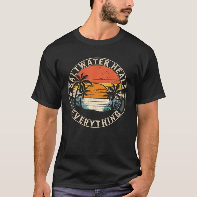 Saltwater värmer Allting Freshwater Vacation Bea T Shirt (Framsida)