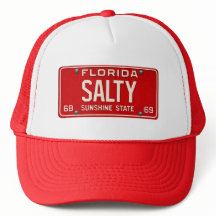 Salty 1969 | Röd Retro Florida Nummernschild Surf