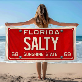 Salty 1969 | Röd Retro Florida Registreringsskylt 