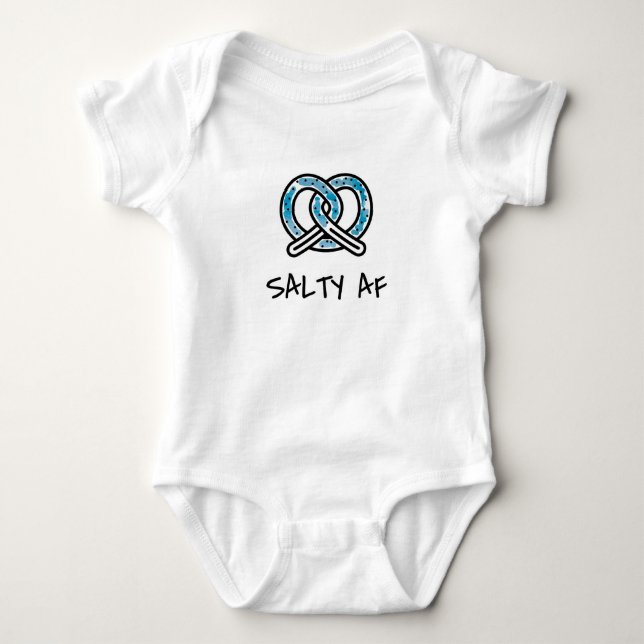 Salty AF - Baby Bodykostym T Shirt (Framsida)