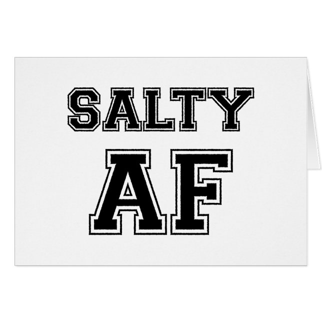 SALTY AF-kort Hälsningskort (Framsidan Horizontal)