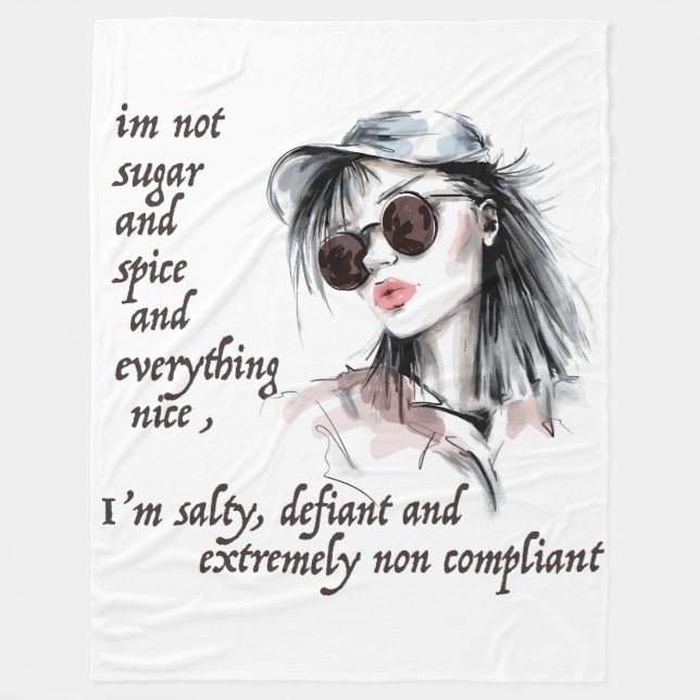 Salty and Defiant Fleecefilt (Framsidan)