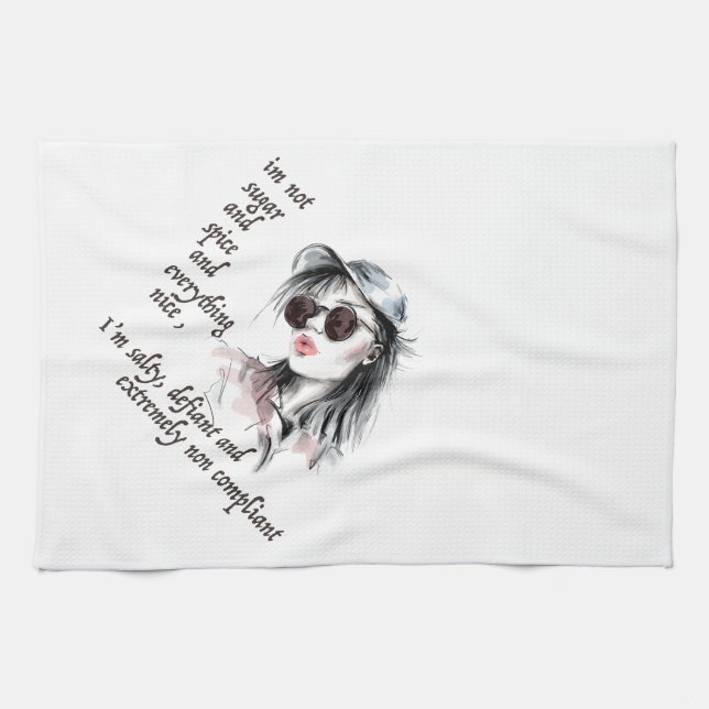 Salty and Defiant Kökshandduk (Horisontell)