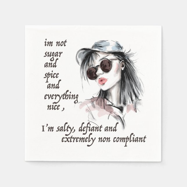 Salty and Defiant Pappersservett (Framsidan)