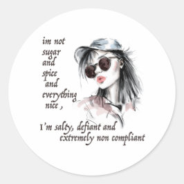 Salty and Defiant Runt Klistermärke