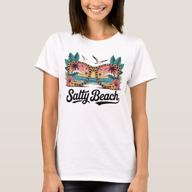 Salty Beach Avslappnad Summer T-shirt (Framsida)