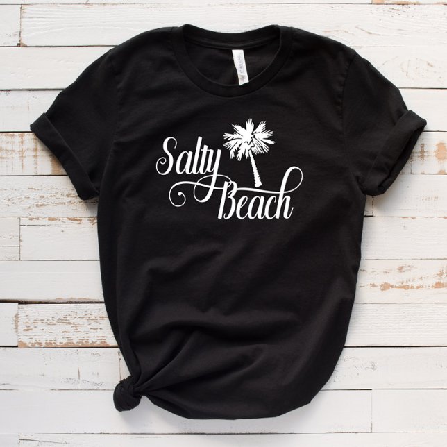 Salty Beach Funny Summer Handflatan Träd T Shirt (Skapare uppladdad)