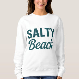 Salty Beach Life Coastal Teal Ocean Graphic Print T Shirt