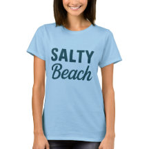 Salty Beach Life Kustnära Teal Ocean Grafiskt Tryc