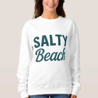 Salty Beach Liv Kustnära Teal Ocean Grafiskt Tryck T Shirt