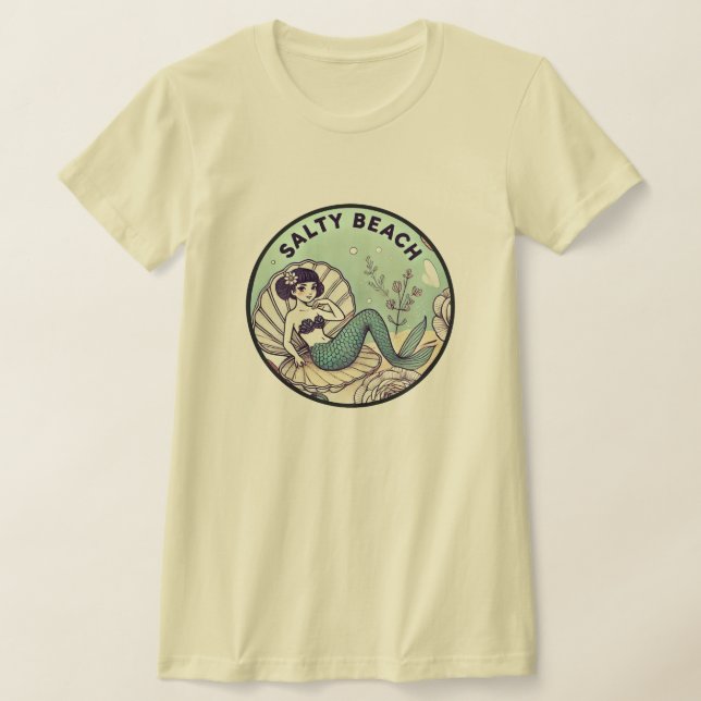 Salty Beach Sjöjungfru T Shirt (Laydown)