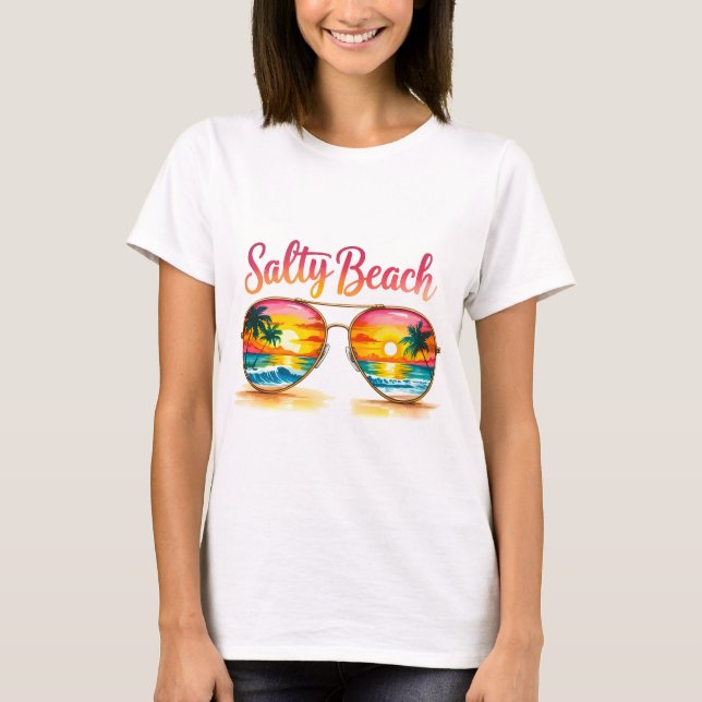 Salty Beach  T Shirt (Framsida)