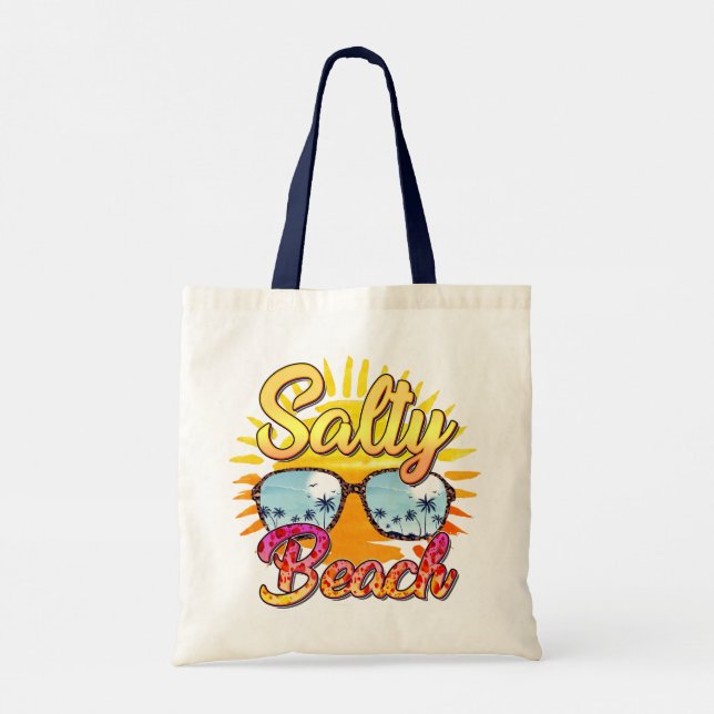 Salty Beach Tote Bag | Hej Summer Bags Tygkasse (Baksida)