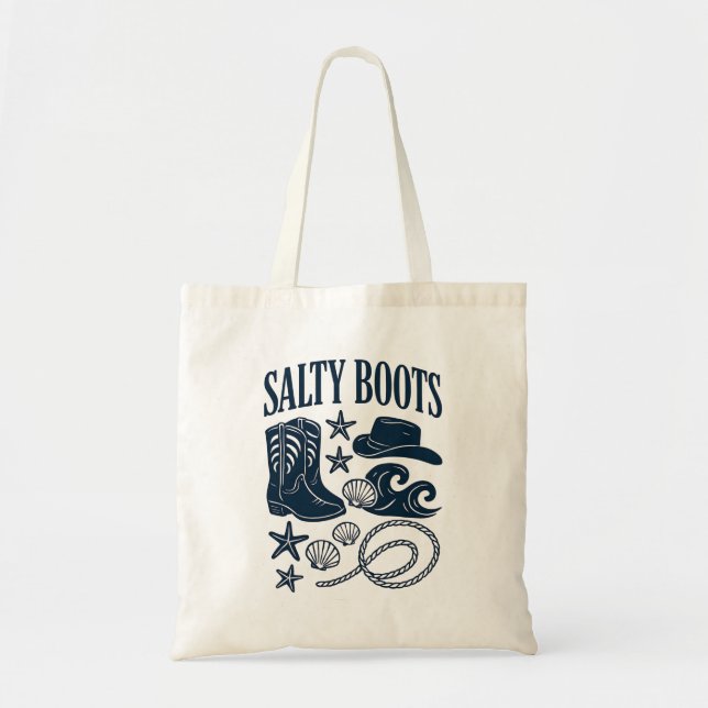 Salty Boots Western Beach Budget Bag Tygkasse (Framsidan)