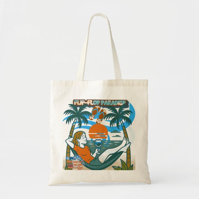 Salty Breeze & Sandy Toes: Ultimate Beach Tote Tygkasse (Framsidan)
