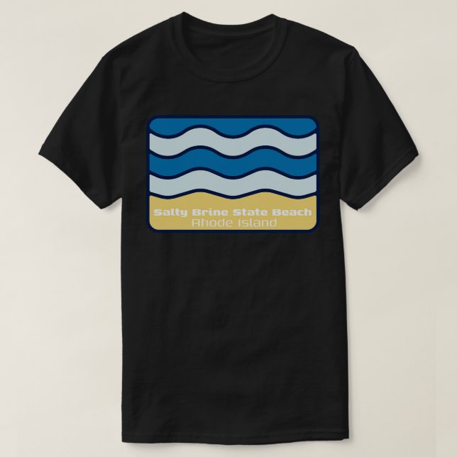 Salty Brine State Beach Rhode island krasch Wave T Shirt (Design framsida)