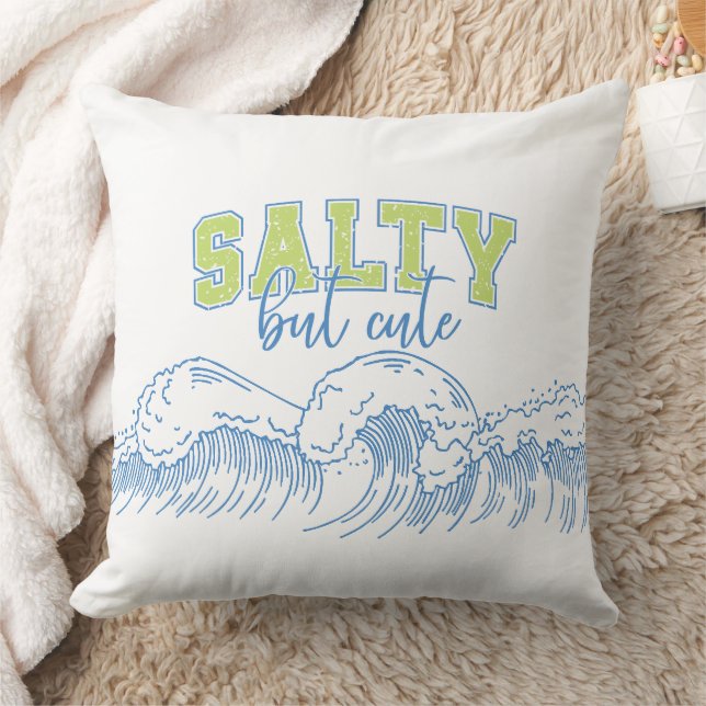 Salty But Cute Coastal Kudde (Filt)