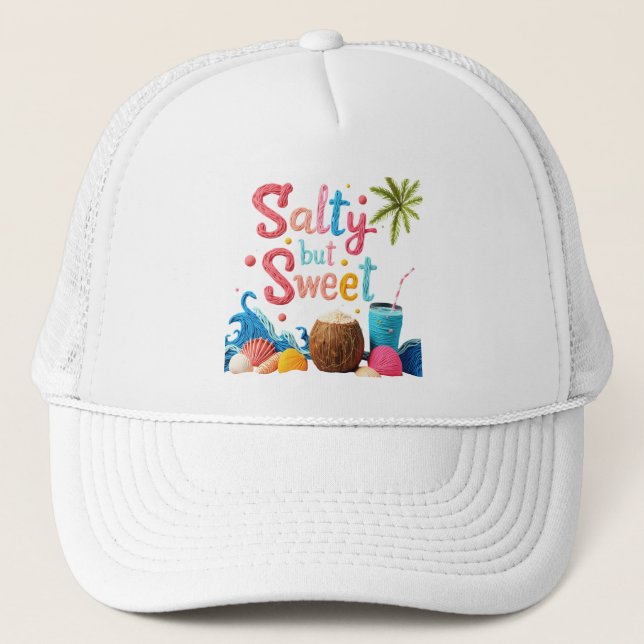Salty but Sweet - Rolig Strandtema  Keps (Framsida)