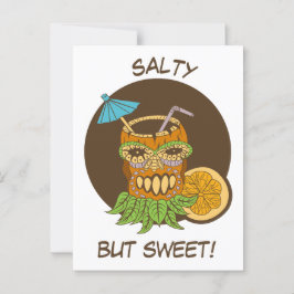 Salty but Sweet, Tiki Cocktail med citat, Lusnyj Vykort
