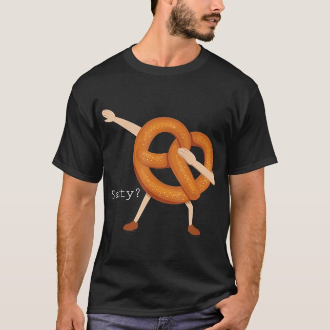 Salty Dabbing Soft Pretzel Funny Foodie Baker T Shirt (Framsida)