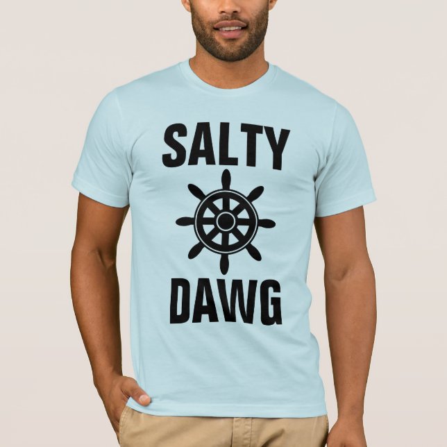 SALTY DAWG Manar NAUTICAL T-SHIRTS (Framsida)