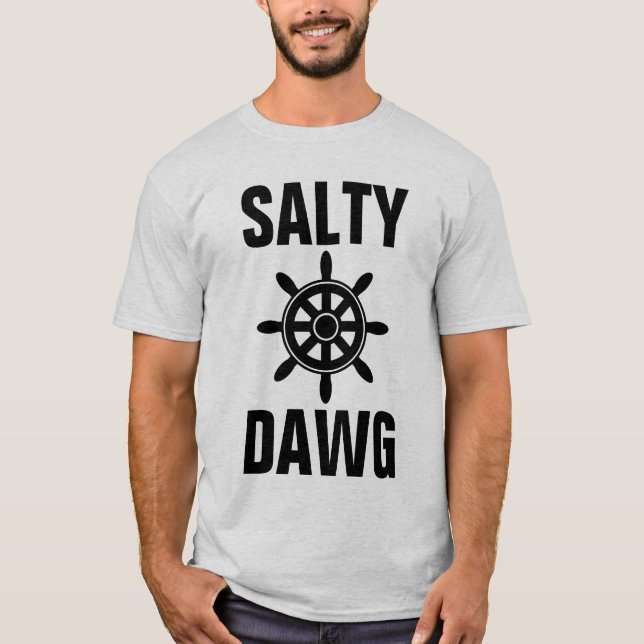 SALTY DAWG Manar NAUTICAL T-SHIRTS (Framsida)