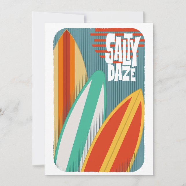 Salty Daze Surfing Inbjudningar (Framsida)