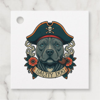Salty Dog Pitbull Gåvor Etiketter