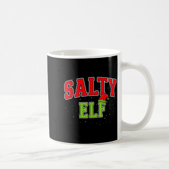 Salty Elf Christmas Family Matching Group Xmas  Kaffemugg (Höger)