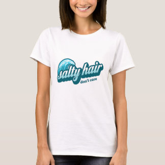 Salty Hair Don Care - Fold Beach Vibes Graphic T Shirt