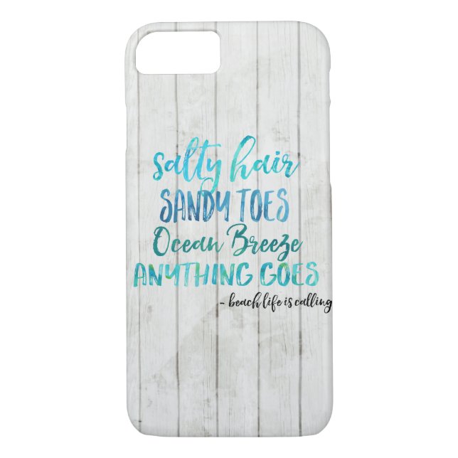 Salty Hair Sandy Toe Ocean Beach Quote iphone case Case-Mate iPhone Skal (Baksida)