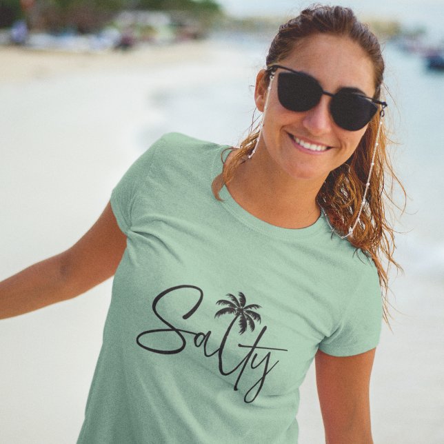 Salty Handflatan Design T Shirt (Salty Palm Design Tri-Blend Shirt (4 Her))