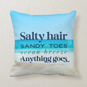 Salty Hari Sandy Toes Beach House Quote Kudde