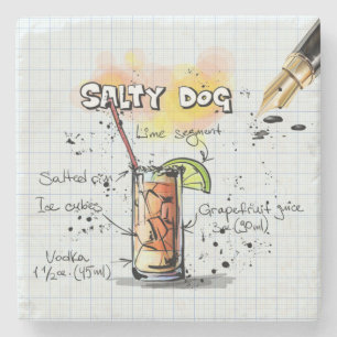 Salty Hund Drink Stenunderlägg