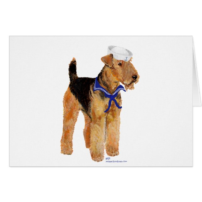 Salty Hund Sailor Hälsningskort (Framsidan Horizontal)