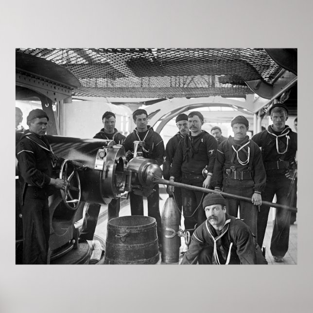 Salty Hundar med Gun, 1890-talet Poster (Framsidan)