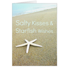 Salty Kisses & Starfish Önskemål Card Hälsningskort