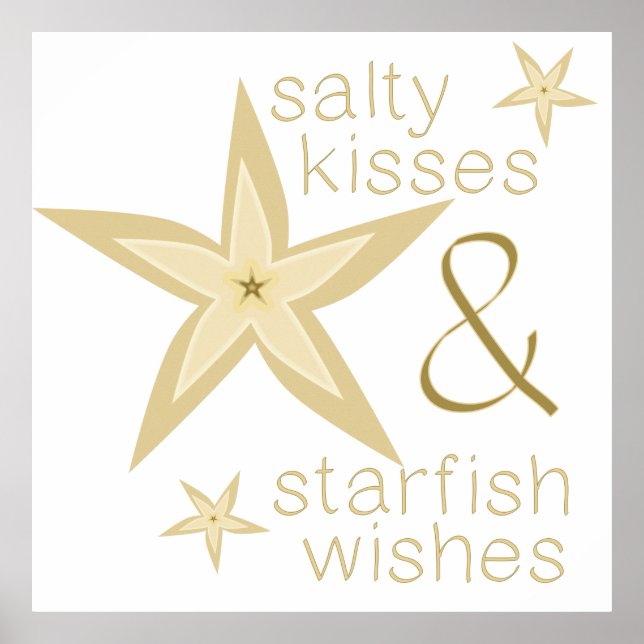 Salty Kisses Starfish Önskemål Poster (Framsidan)