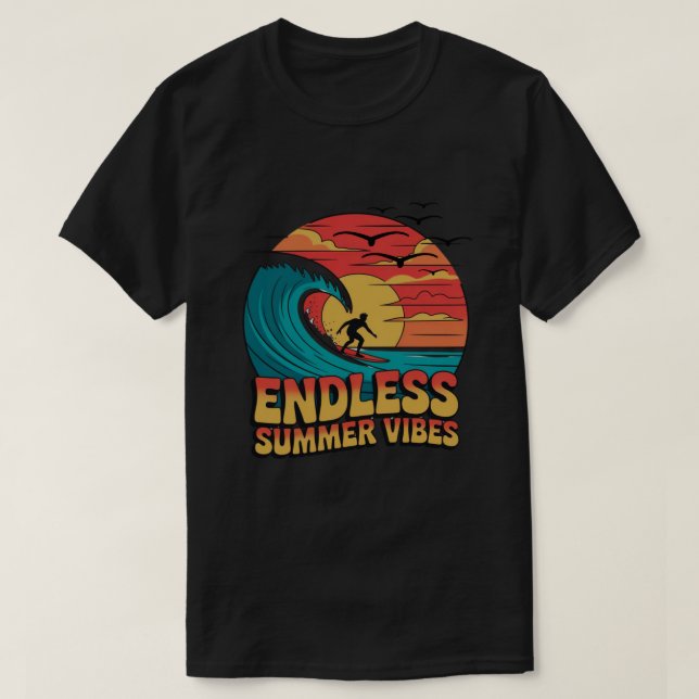 Salty Kisses & Sunset Dreams T Shirt (Design framsida)